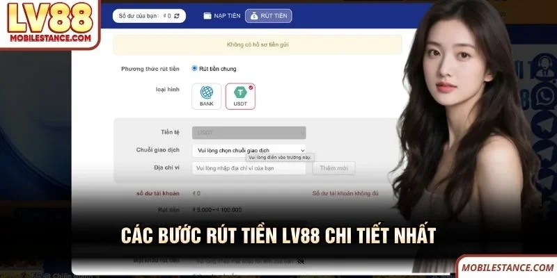 Các bước rút tiền LV88 chi tiết nhất Các bước rút tiền LV88 chi tiết nhất